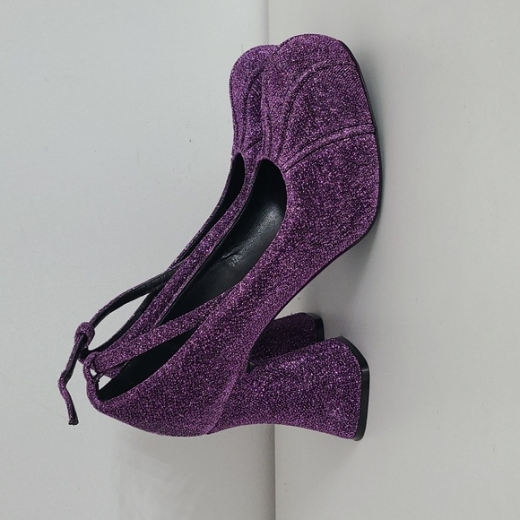 Stella McCartney Shoes - Stella McCartney Purple Glitter Heels